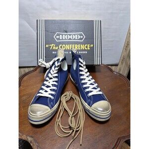 Hood Rubber 1955 Conference High Cut Blue Canvas Sneakers Mens 8.5 Womens 10.5